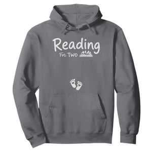 Pregnancy Announcement For Book Lovers Hoodie Reading For Two TS12 Charcoal Print Your Wear