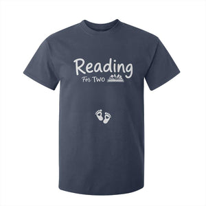 Pregnancy Announcement For Book Lovers T Shirt For Kid Reading For Two TS12 Navy Print Your Wear