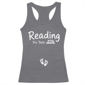Pregnancy Announcement For Book Lovers Racerback Tank Top Reading For Two TS12 Charcoal Print Your Wear