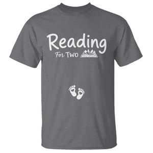 Pregnancy Announcement For Book Lovers T Shirt Reading For Two TS12 Charcoal Print Your Wear