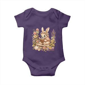 Cottagecore Rabbit Reading Book Baby Onesie Aesthetic Grandmacore Gift TS12 Purple Print Your Wear