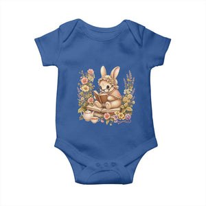 Cottagecore Rabbit Reading Book Baby Onesie Aesthetic Grandmacore Gift TS12 Royal Blue Print Your Wear
