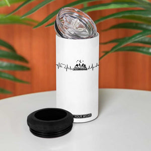 Bookaholic Heartbeat Graphic 4 in 1 Can Cooler Tumbler Vintage Reader Lifeline Gift TS12 Print Your Wear