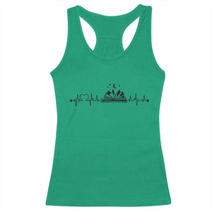 Bookaholic Heartbeat Graphic Racerback Tank Top Vintage Reader Lifeline Gift TS12 Irish Green Print Your Wear
