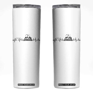 Bookaholic Heartbeat Graphic Skinny Tumbler Vintage Reader Lifeline Gift TS12 White Print Your Wear