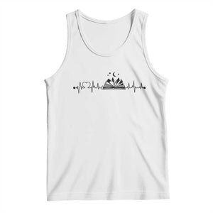 Bookaholic Heartbeat Graphic Tank Top Vintage Reader Lifeline Gift TS12 White Print Your Wear