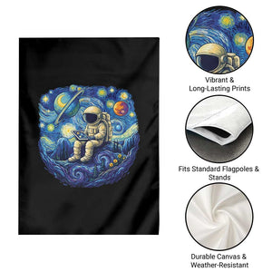 Starry Night Space Bookworm Garden Flag Funny Astronaut Reader Gift TS12 Print Your Wear