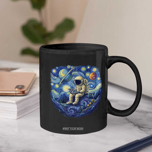 Starry Night Space Bookworm Coffee Mug Funny Astronaut Reader Gift TS12 Print Your Wear