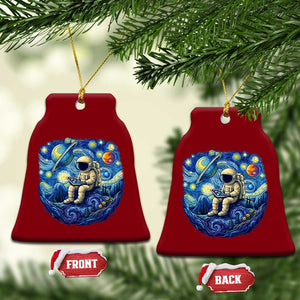 Starry Night Space Bookworm Ceramic Ornament Funny Astronaut Reader Gift TS12 Print Your Wear