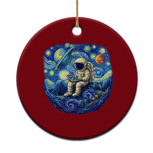 Starry Night Space Bookworm Ceramic Ornament Funny Astronaut Reader Gift TS12 1pc Red Print Your Wear