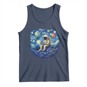 Starry Night Space Bookworm Tank Top Funny Astronaut Reader Gift TS12 Navy Print Your Wear