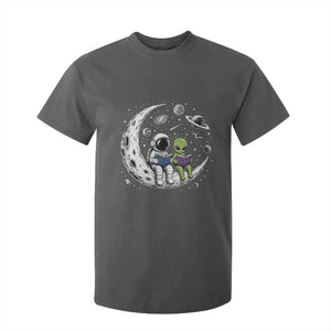 Funny Bookworm In Space T Shirt For Kid Cute Astronaut And Alien Reading TS12 Dark Heather Print Your Wear