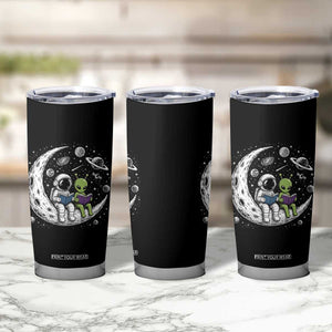 Funny Bookworm In Space Tumbler Cup Cute Astronaut And Alien Reading TS12 Print Your Wear