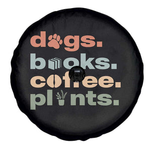 Funny Introvert Life Lover Spare Tire Cover Dogs Books Coffee And Plants TS12 Print Your Wear