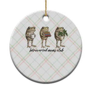 Introverted Moms Club Frog Graphic Ceramic Ornament Funny Mothers Day Gift TS12 1pc Christmas Plaid Print Your Wear