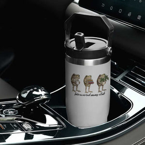 Introverted Moms Club Frog Graphic Flip Straw Tumbler Funny Mothers Day Gift TS12 Print Your Wear