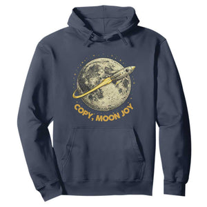 Copy Moon Joy Space Lover Lunar Mission Hoodie Astronaut Sci Fi Graphic TS12 Navy Print Your Wear