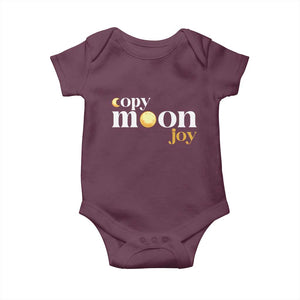 Copy Moon Joy Statement Full Moon Baby Onesie Space Exploration Lunar Journey 2026 TS12 Maroon Print Your Wear