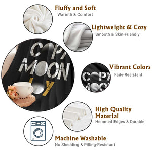 Lunar Mission Astronaut Space Lover Throw Blanket Copy Moon Joy Sci Fi Graphic TS12 Print Your Wear