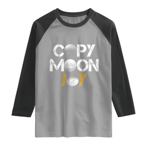 Lunar Mission Astronaut Space Lover Raglan Shirt Copy Moon Joy Sci Fi Graphic TS12 Sport Gray Black Print Your Wear