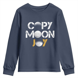 Lunar Mission Astronaut Space Lover Youth Sweatshirt Copy Moon Joy Sci Fi Graphic TS12 Navy Print Your Wear