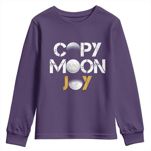 Lunar Mission Astronaut Space Lover Youth Sweatshirt Copy Moon Joy Sci Fi Graphic TS12 Purple Print Your Wear