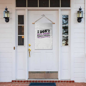 I Dont Have Enough Middle Fingers For Alzheimers Garden Flag Groovy Purple Retro