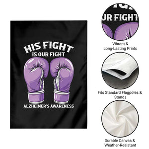 Purple Boxing Gloves Alzheimers Support Garden Flag His Fight Our Fight
