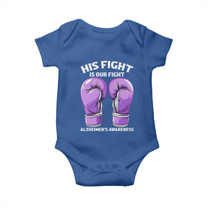 Purple Boxing Gloves Alzheimers Support Baby Onesie His Fight Our Fight
