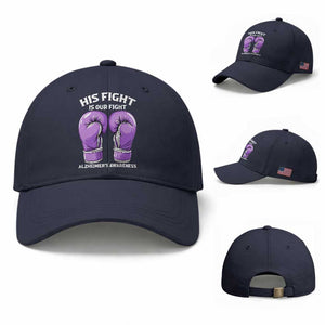 Purple Boxing Gloves Alzheimers Support Baseball Cap His Fight Our Fight