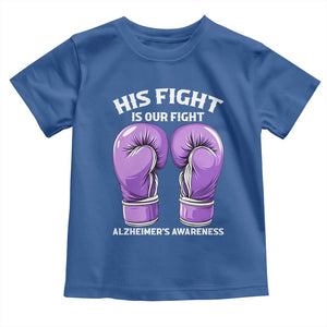 Purple Boxing Gloves Alzheimers Support Toddler T Shirt His Fight Our Fight
