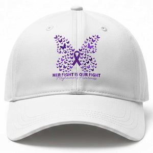 Alzheimers Awareness Butterfly Support Gift Baseball Cap Her Fight Our Fight