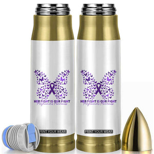 Alzheimers Awareness Butterfly Support Gift Bullet Tumbler Her Fight Our Fight