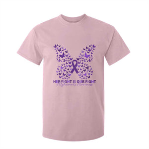 Alzheimers Awareness Butterfly Support Gift T Shirt For Kid Her Fight Our Fight