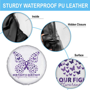 Alzheimers Awareness Butterfly Support Gift Spare Tire Cover Her Fight Our Fight