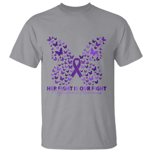 Alzheimers Awareness Butterfly Support Gift T Shirt Her Fight Our Fight