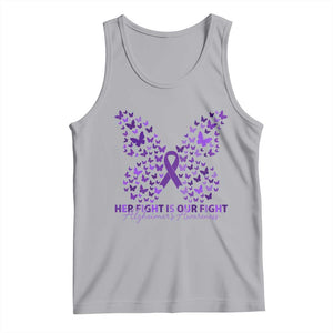Alzheimers Awareness Butterfly Support Gift Tank Top Her Fight Our Fight