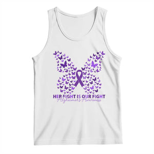 Alzheimers Awareness Butterfly Support Gift Tank Top Her Fight Our Fight