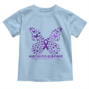 Alzheimers Awareness Butterfly Support Gift Toddler T Shirt Her Fight Our Fight