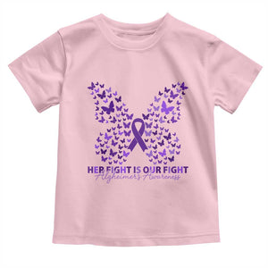 Alzheimers Awareness Butterfly Support Gift Toddler T Shirt Her Fight Our Fight