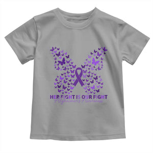 Alzheimers Awareness Butterfly Support Gift Toddler T Shirt Her Fight Our Fight