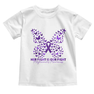 Alzheimers Awareness Butterfly Support Gift Toddler T Shirt Her Fight Our Fight
