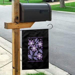 Alzheimers Purple Floral Retro Graphic Garden Flag I Will Remember For You