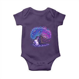 Purple Elephant Butterfly Ribbon Baby Onesie Tree Of Life Alzheimers Support