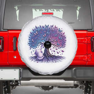 Purple Elephant Butterfly Ribbon Spare Tire Cover Tree Of Life Alzheimers Support TS12 White Print Your Wear
