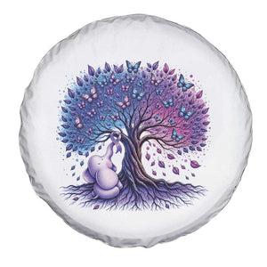 Purple Elephant Butterfly Ribbon Spare Tire Cover Tree Of Life Alzheimers Support TS12 Print Your Wear