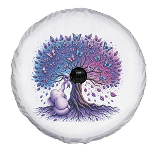 Purple Elephant Butterfly Ribbon Spare Tire Cover Tree Of Life Alzheimers Support TS12 Print Your Wear