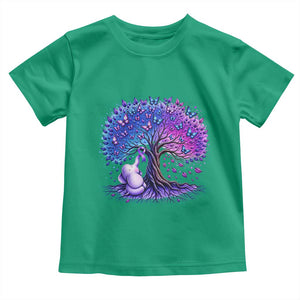 Purple Elephant Butterfly Ribbon Toddler T Shirt Tree Of Life Alzheimers Support