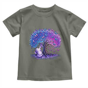 Purple Elephant Butterfly Ribbon Toddler T Shirt Tree Of Life Alzheimers Support