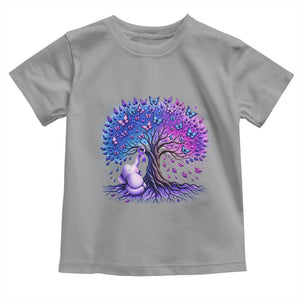 Purple Elephant Butterfly Ribbon Toddler T Shirt Tree Of Life Alzheimers Support